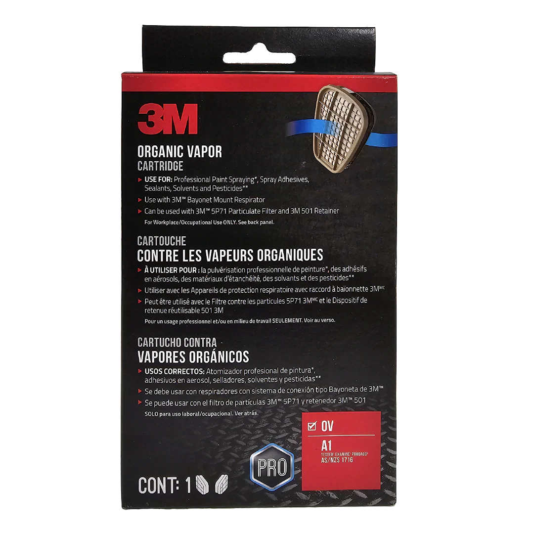 3M Organic Vapor Replacement Cartridges 6001P1-DC (Pair)