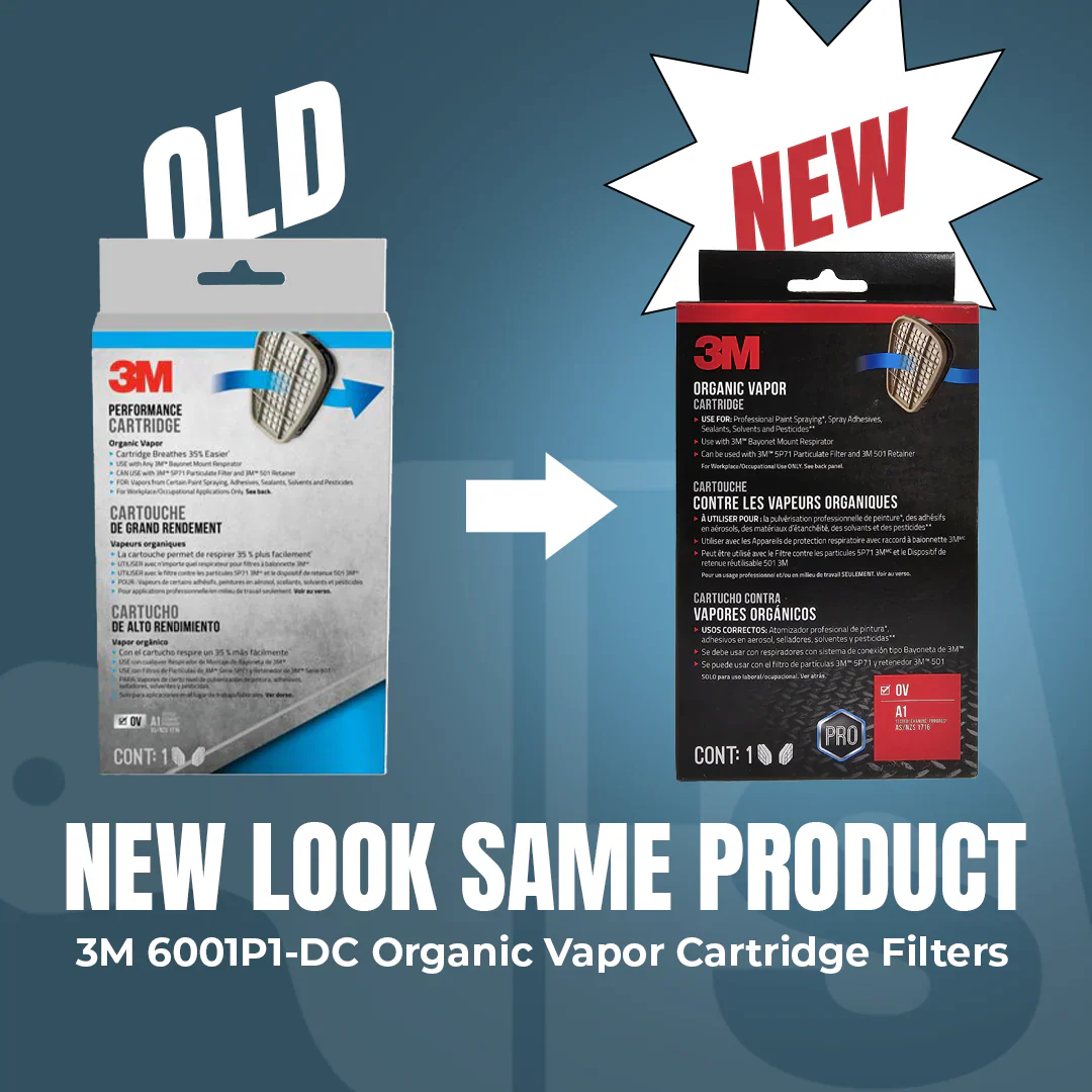 3M Organic Vapor Replacement Cartridges 6001P1-DC (Pair) - Image 3