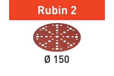 FESTOOL Abrasive sheet Rubin 2 STF D150/48 RU2/50PK