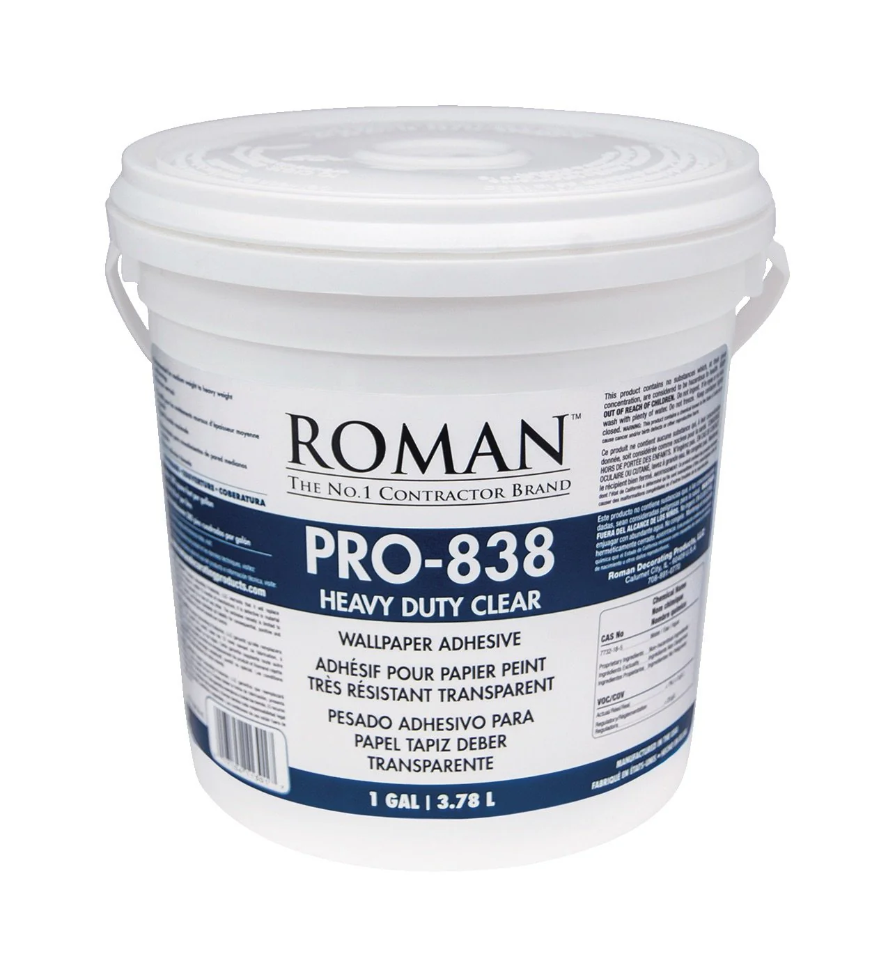 Roman PRO-838 Heavy Duty Clear Adhesive