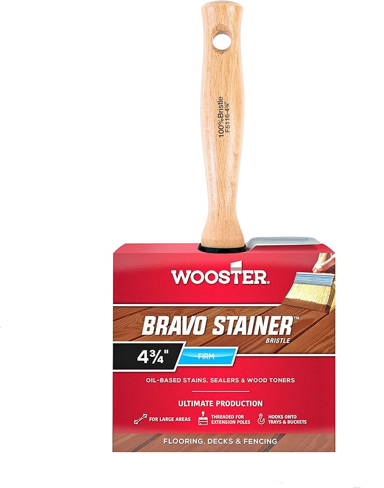 Bravo OIL Stainer 4 3/4 in. Firm Flat Paint Brush F5119- OIL Based