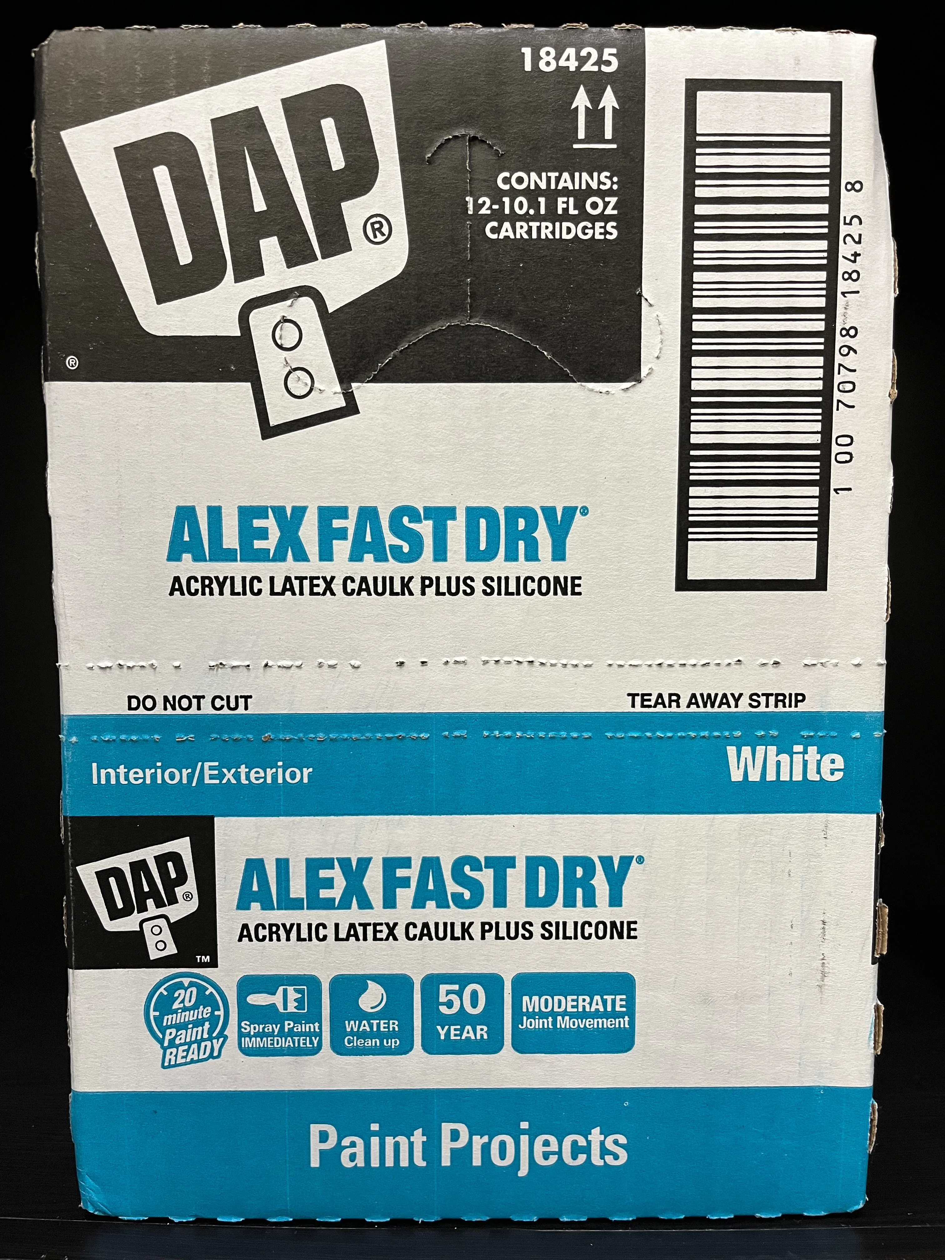 Dap 18425 10.1oz White Alex Plus Fast Dry Caulk - Image 4