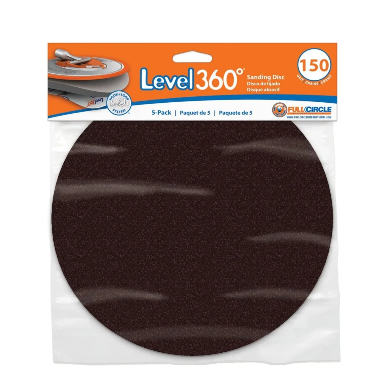 Full Circle Level 360- 150 Grit Fine- 5 pk