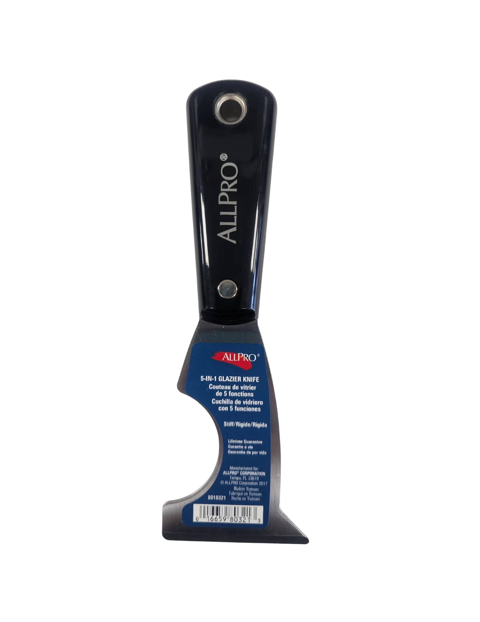 Glazier Knife 5 in 1- Hard Plastic Handle