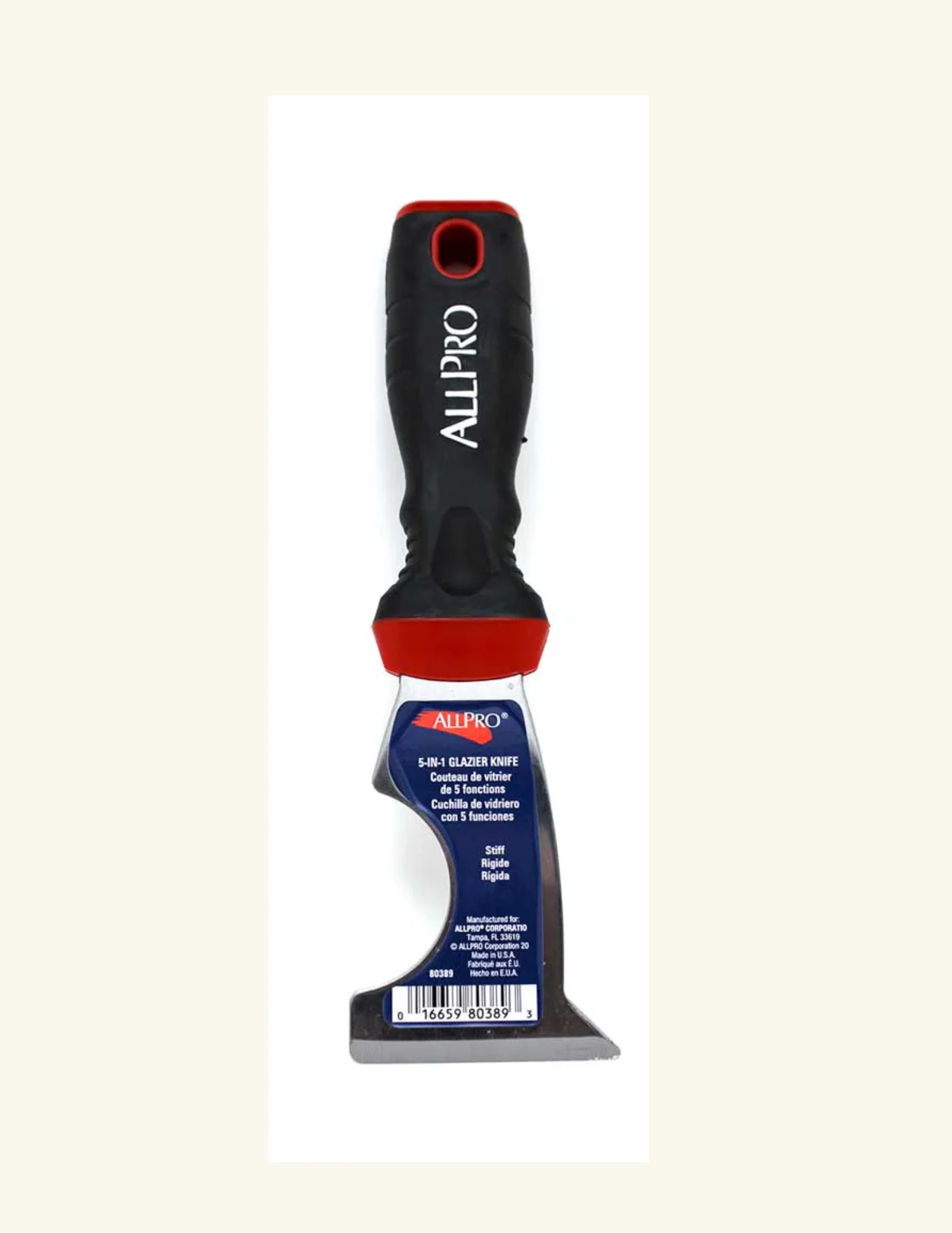 GLAZIER TOOL 5-in-1 Stiff