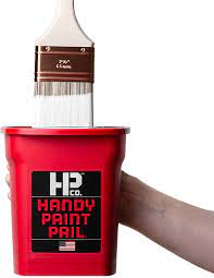 HANDy Paint Pail w/Magnet Brush Holder-  1 qt. Plastic Paint Pail