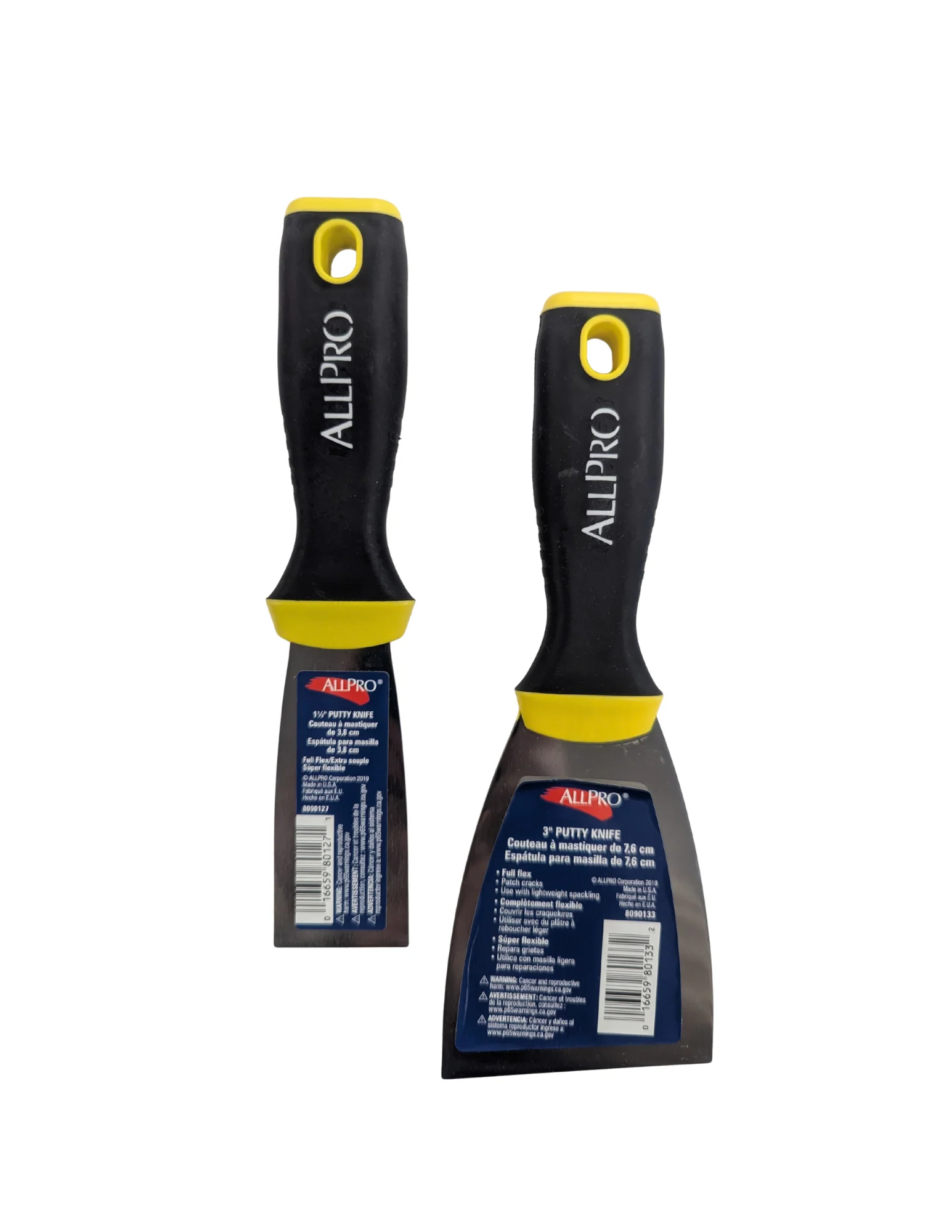 Putty Knives- Rubber Grip- Full Flex