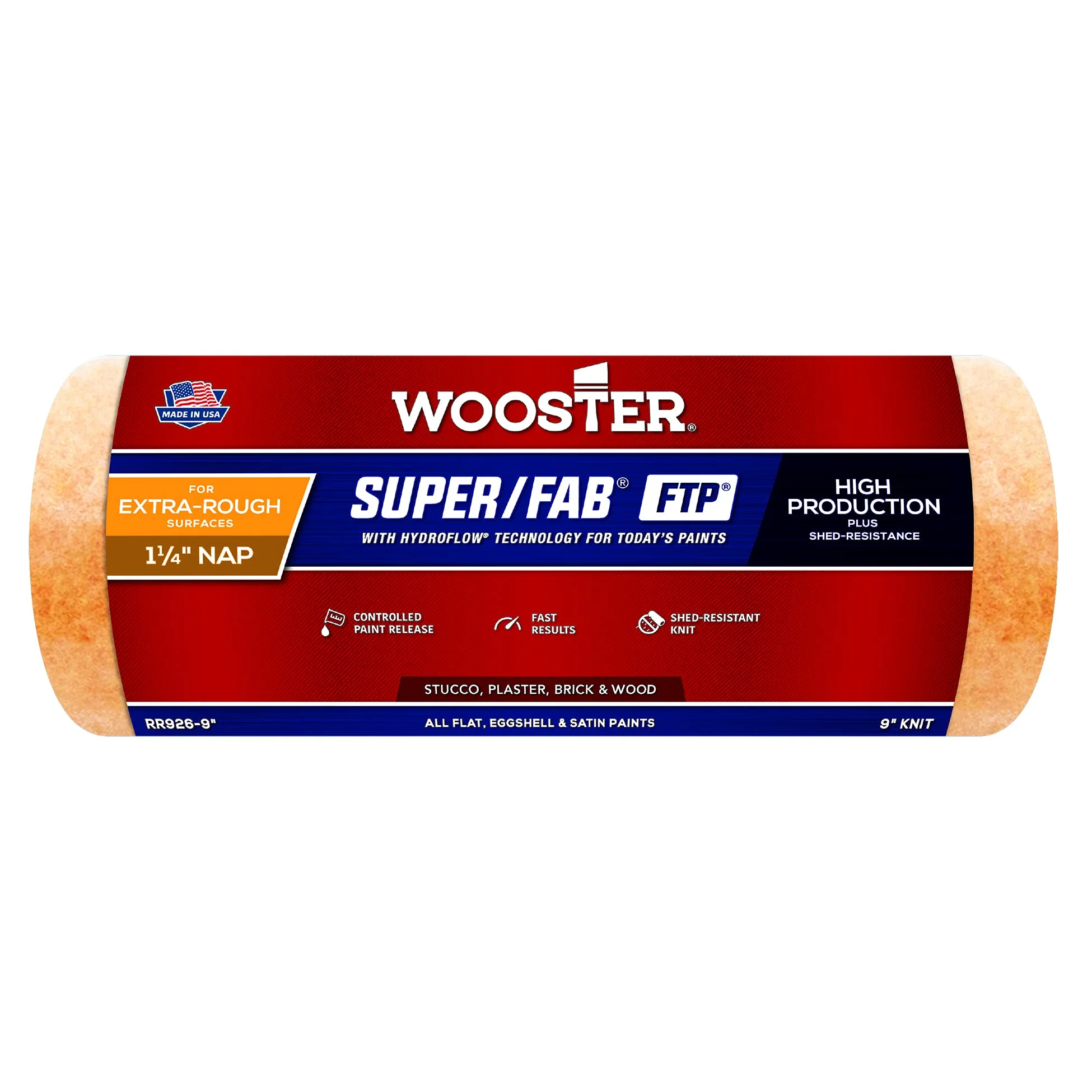 Super/Fab FTP RR926- 9"- Synthetic Blend 1-1/4"nap