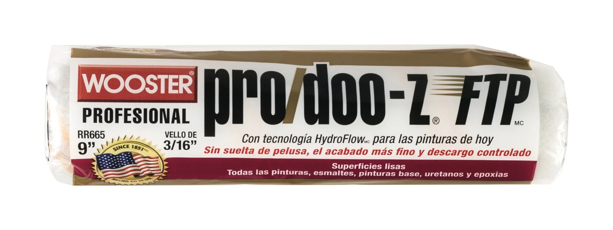 Pro/Doo-Z FTP RR665- 9" Synthetic Blend- 3/16"nap - Image 2