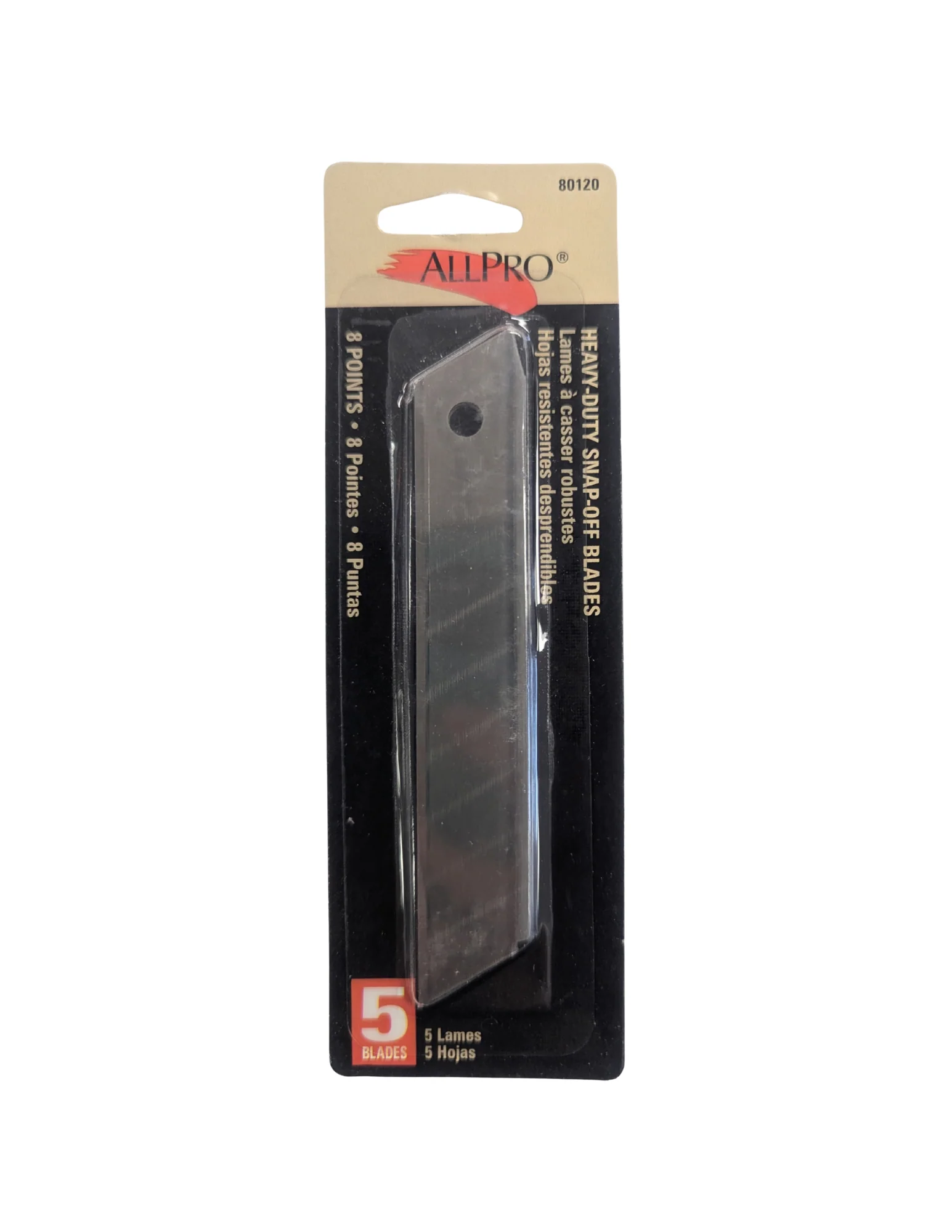 Snap Off Knife BLADES- 8 Point- 5pk