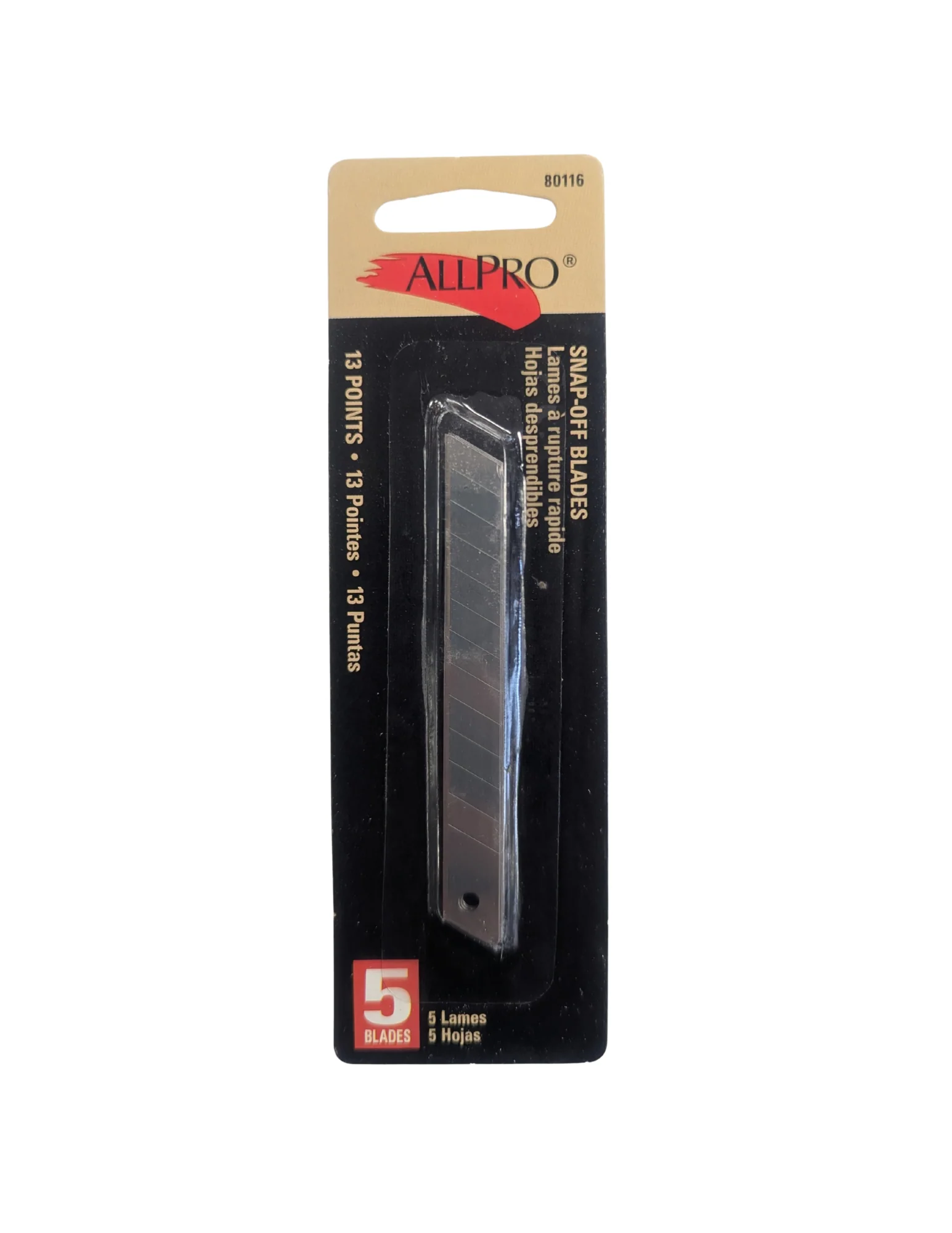 Snap Off Knife BLADES- 13 Point- 5pk