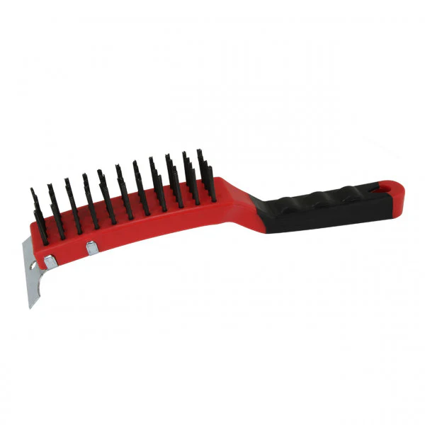 Brush- Steel Wire Brush w/Scraper